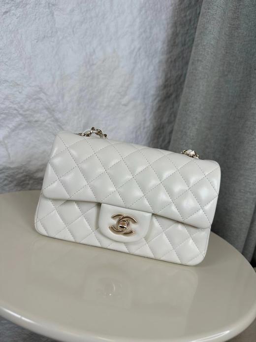 香奈儿 CF 升级版  大mini小羊皮  白色 (LZ) 商品图0