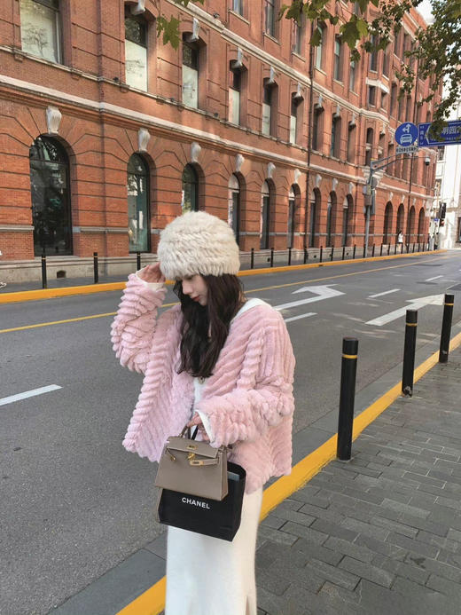 金蘑菇菇  浣熊连帽op / 休闲甜 针织连衣裙 搭配大衣 皮草好搭档 商品图6