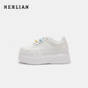 HERLIAN2025年秋季新品女士休闲鞋可拆卸配饰厚底小白鞋 商品缩略图0