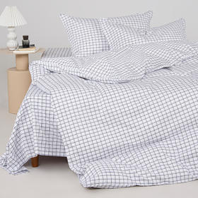 80S长绒棉贡缎印花四件套（黑白格调）