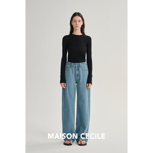 MAISON CECILE 两色/经典实穿主义复古随性直筒显瘦牛仔裤 商品图4