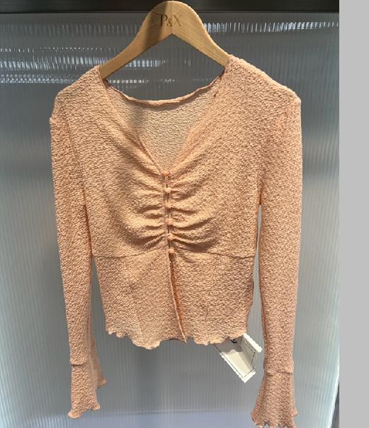 P&X设计师女装秋季新款修身打底针织衫短款T恤 824302199 粉色 商品图0