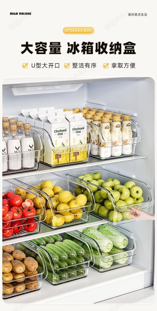 冰箱收纳盒抽屉式保鲜盒冷冻鸡蛋储物盒厨房蔬菜水果专用整理神器 商品图1