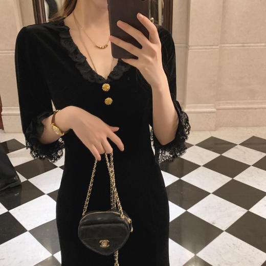 XS码  金蘑菇菇 爱丽丝舞曲 小黑裙组 /  年底战裙！内搭洋装 商品图6