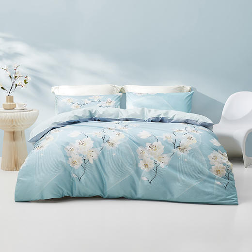 罗莱T 寻光若汐全棉四件套 蓝色 200×230cm 商品图0
