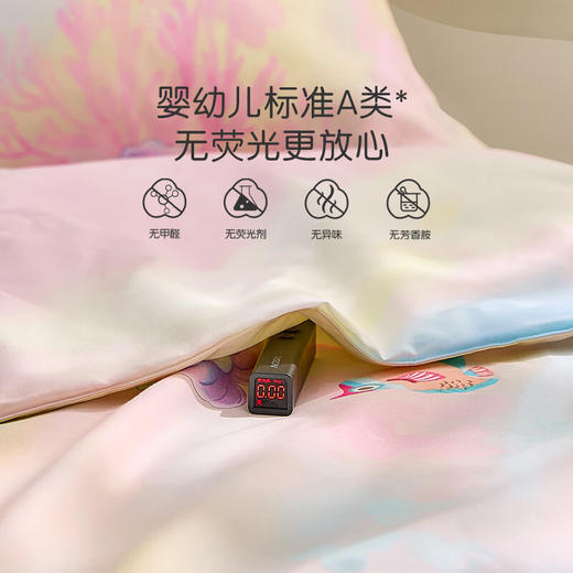 罗莱儿童XS 艺术 W-A类莱赛尔抗菌蚕丝被-夏 炫彩世界  粉色 120×150cm 商品图2