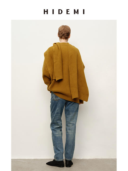 HIDEMI 多重水洗复古做旧感小脚牛仔裤 商品图3