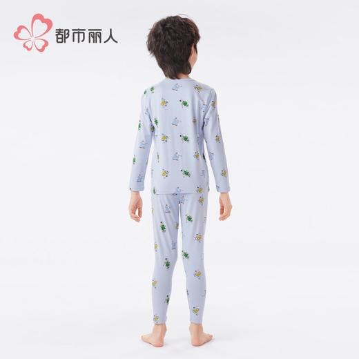 都市丽人男童女童可穿木棉儿童保暖衣长袖长裤棉质套装JWH1A2 商品图9