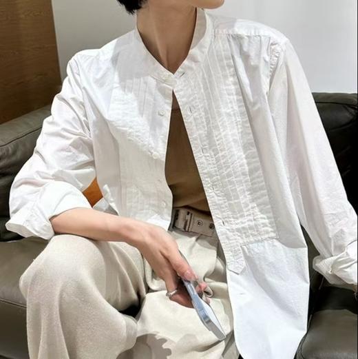 【à perles】5R 经典巴帝斯特纯棉衬衫 敞开穿扣上穿都可以 商品图5