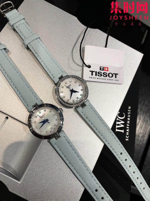 天梭新款嘉丽系列"小美人" 女士石英腕表 整体非常简洁 贝母面 商品图5