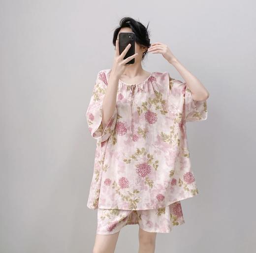 【宽松版型 慵懒随性】沐臻丝-新中式国风棉绸家居服套装 90-150斤可穿 商品图2