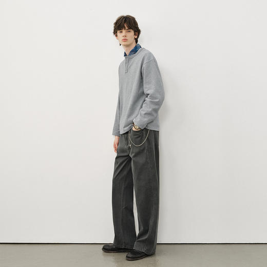 714street重磅肌理亨利领卫衣 商品图3