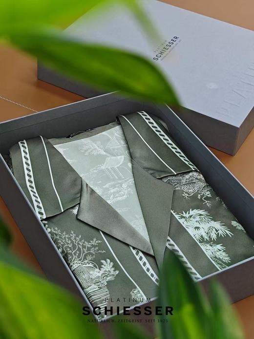 【极繁真丝套装】SCHIESSER铂雅极繁系列｜铂雅男士真丝家居经典开衫短袖短裤套装～99/19905H 商品图4