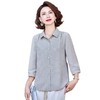 W294-58147-98-168妈妈夏装洋气质桑蚕丝衬衫中老年人女装夏季上衣真丝衬衣 商品缩略图4
