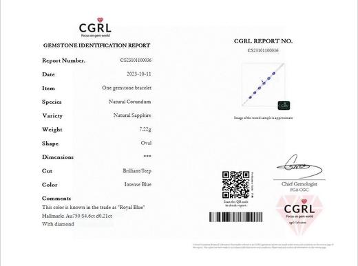 4.6ct刻面蓝宝石手链 商品图5