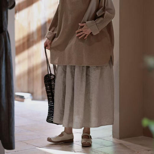 黄阿福 雨露亚麻半裙 商品图6