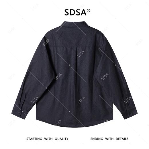 53223SDSA男士2025新款轻奢痞帅男装美式烫钻菱形纽扣开衫衬衫百搭衬衣 商品图5