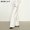NEELLY纳俪商场同款秋季新款经典白色直筒裤女垂感休闲显瘦长裤N25084H04593 商品缩略图0
