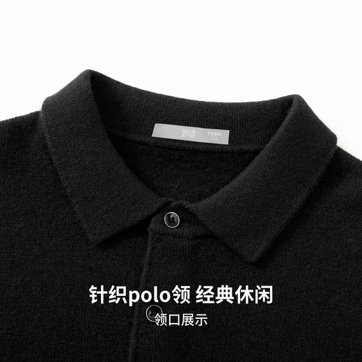 【100%绵羊毛】圣得西男士保暖polo领羊毛衫25秋新款重磅毛衣410g 商品图10