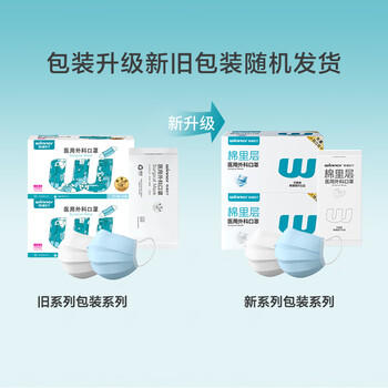 稳健医用外科灭菌口罩独立包装一只一袋*100棉里层亲肤透气防花粉过敏 商品图1