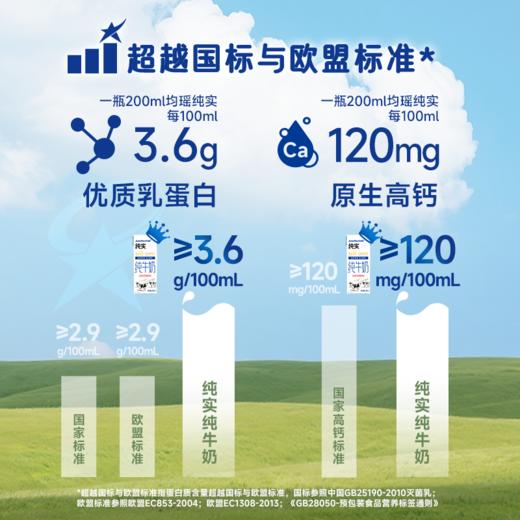 均瑶纯实纯牛奶3.6g优质乳蛋白 200mL/瓶 商品图1
