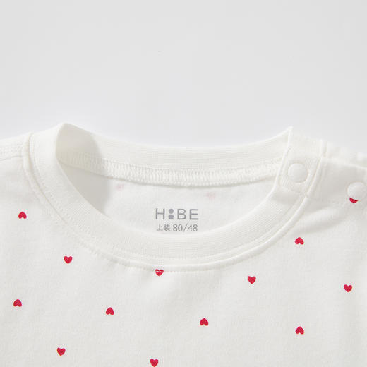 怡比HIBE爱心宝贝长袖圆领套装HY25AUN033白红色调80#-130# 商品图13