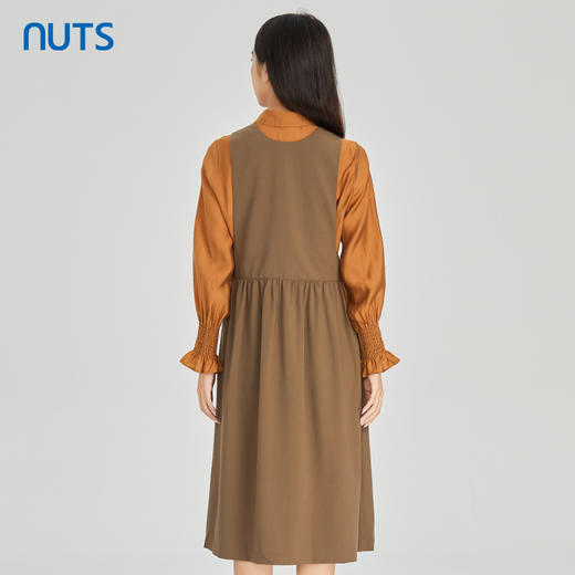 NUTS商场同款春秋时尚通勤气质宽松长袖连衣裙两件套女313103086B 商品图4