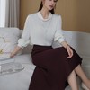 「自」全新升级【铂金会员174/天猫229/差价55】(00024)洛诗琳设计感宽松长袖衬衫女2025秋季新款气质雪纺上衣女 商品缩略图2
