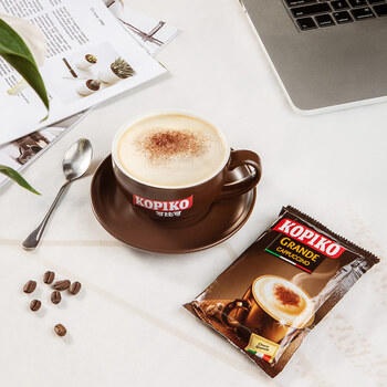 可比可（KOPIKO）速溶咖啡豪享卡布奇诺30.25g*24 三合一咖啡粉冲调饮品印尼进口 /水饮冲调 /咖啡 /速溶三合一 商品图3