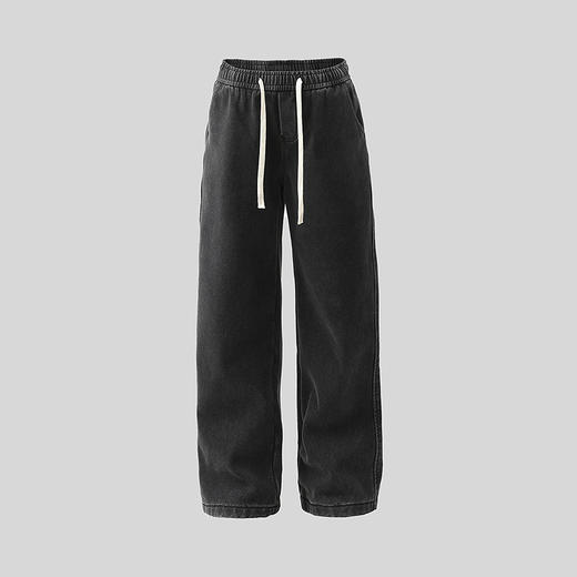 gxg.jeans男装 加绒多色简约水洗宽松直筒牛仔长裤男 25冬热卖 商品图2