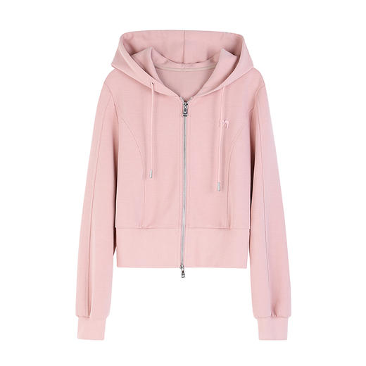 NEELLY纳俪商场同款秋新款时尚休闲正肩显瘦卫衣外套女个性短外套N25084C04409 商品图3