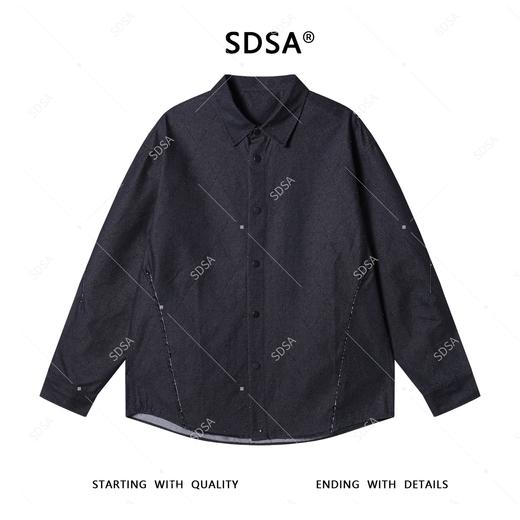 53223SDSA男士2025新款轻奢痞帅男装美式烫钻菱形纽扣开衫衬衫百搭衬衣 商品图1