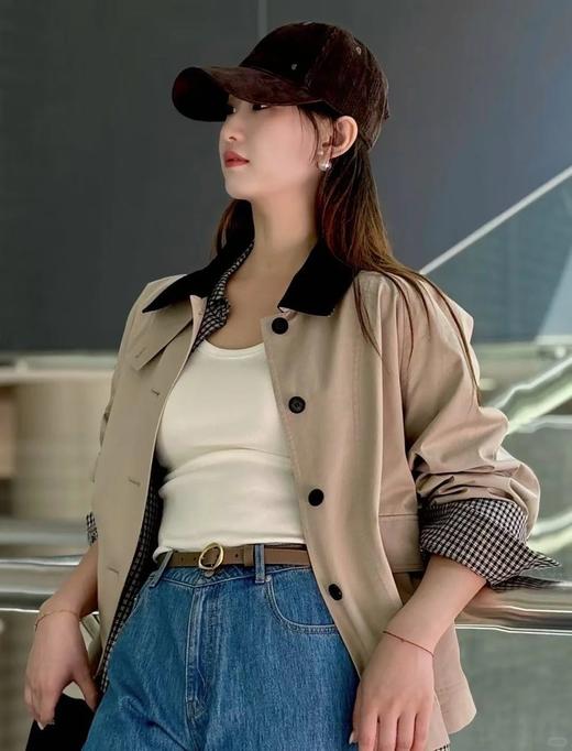 IC 高密斜纹棉夹克巴恩风短外套ME3836 商品图4