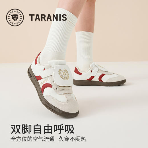 泰兰尼斯童鞋kids秋季新款休闲鞋女童男童防滑软底中大童运动板鞋  T02D5C6723 商品图2