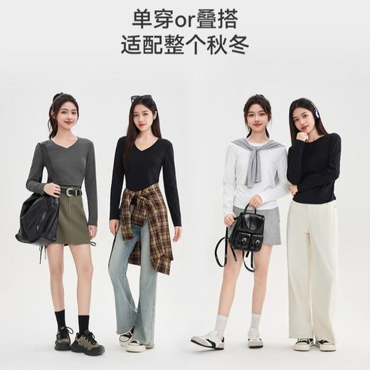 69.9元任选两件！！「早秋收腰瘦瘦T 」收腰压褶 丰富视觉更显瘦 棉柔质感 单穿&叠搭都很可 适配整个衣橱 商品图1