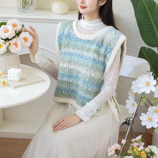 苏苏姐家渐影亲子马甲手工diy编织钩针毛线团自制衣服材料包 商品图1