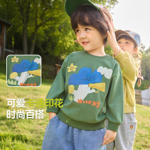 【秋季上新】嘟嘟家儿童秋季新款卫衣男童套头衫秋款女童秋装宝宝上衣卡通童装 商品图1