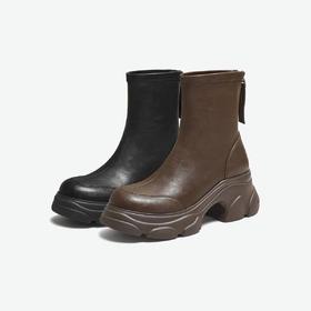 【云粉节】BF楼TATA他她喵爪靴子女秋冬款高跟时装靴休闲马丁靴厚底短靴CEG07DZ5吊牌价999