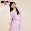 2F【Fandecie芬狄诗】女士薄款时尚V领开襟家居睡袍FL00404 商品缩略图0