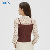 NUTS商场同款春秋季设计感小众碎花针织拼接长袖套头衫女331012188 商品缩略图4