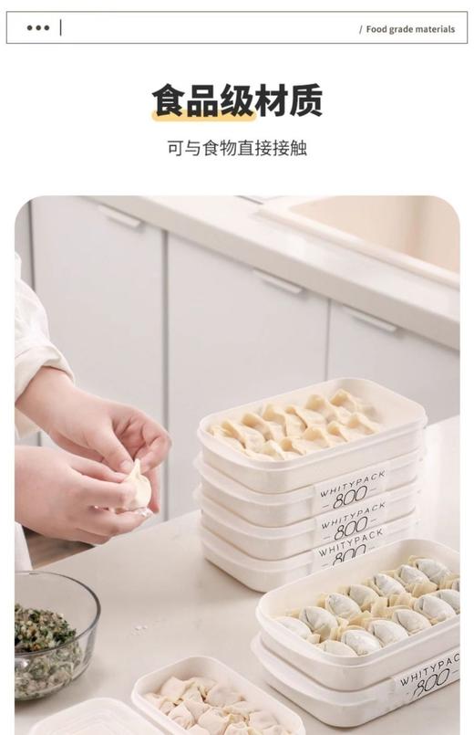 小冰箱饺子馄饨盒家用食品级材质饺子盒收纳保鲜可叠放省空间 商品图1