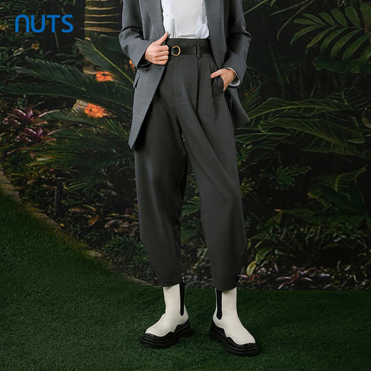 NUTS春秋季新款高腰宽松显瘦职业通勤西装休闲裤女412071287 商品图2