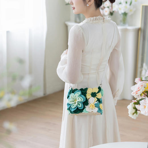 苏苏姐家牡丹花包手工DIY包包毛线团钩针编织5股牛奶棉材料包 商品图2