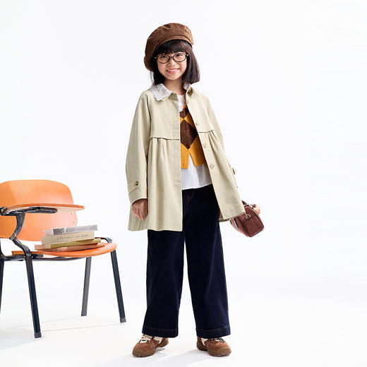 【实体店同款】女童全腰梭织裤秋季新款安奈儿童装AG536158 商品图3