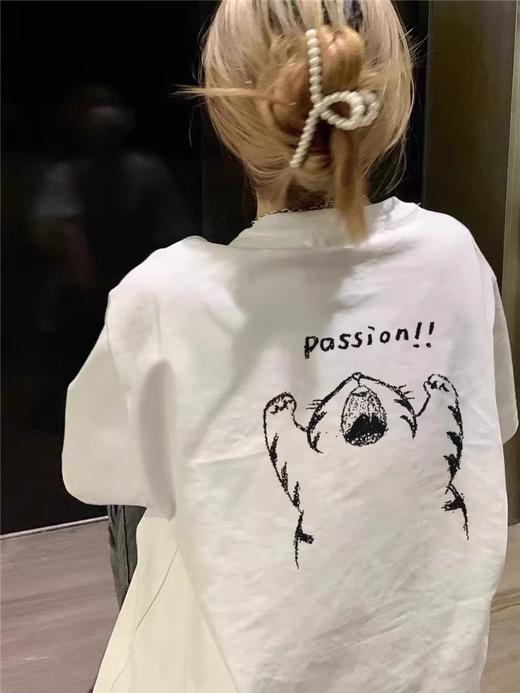 【简约不简单❗高品质美式T恤】美式学院插肩纯棉，重磅短袖t恤，爆款宽松拼接百搭半袖上衣，男女中性装情侣装衣服服饰L 商品图4