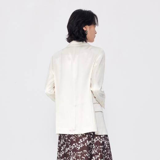 NEELLY纳俪商场同款秋季新款醋纤气质简约通勤高级感西装外套女N25084W04602 商品图1