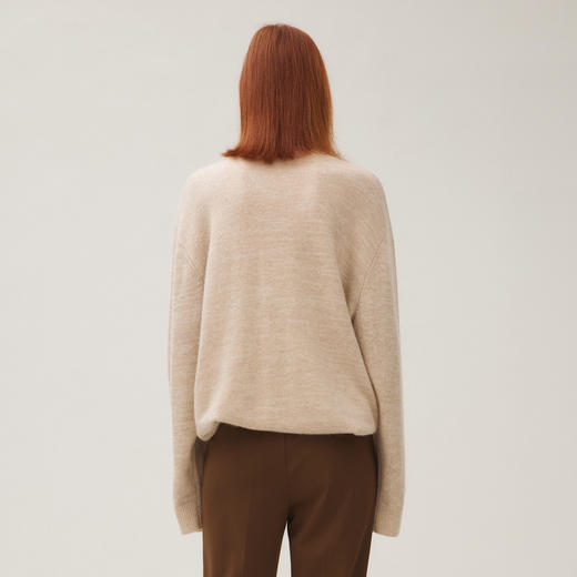 谜底圆领套头针织衫女2025秋季新品原创松鼠纹提花毛衣253MZ1327 商品图2