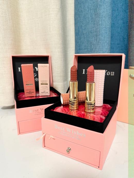 D081417两支装口红+永生玫瑰花限定粉抽屉盒礼盒 商品图5