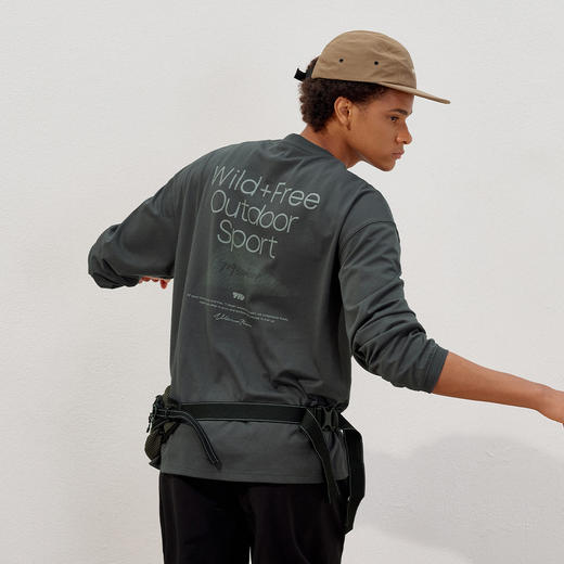 714street凉感透气速干夜光印花长袖 2025秋季户外骑行运动T恤男 商品图1