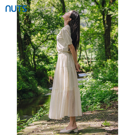 NUTS商场同款秋季V领通勤气质百搭短袖短款针织外套女4310503A1 商品图2